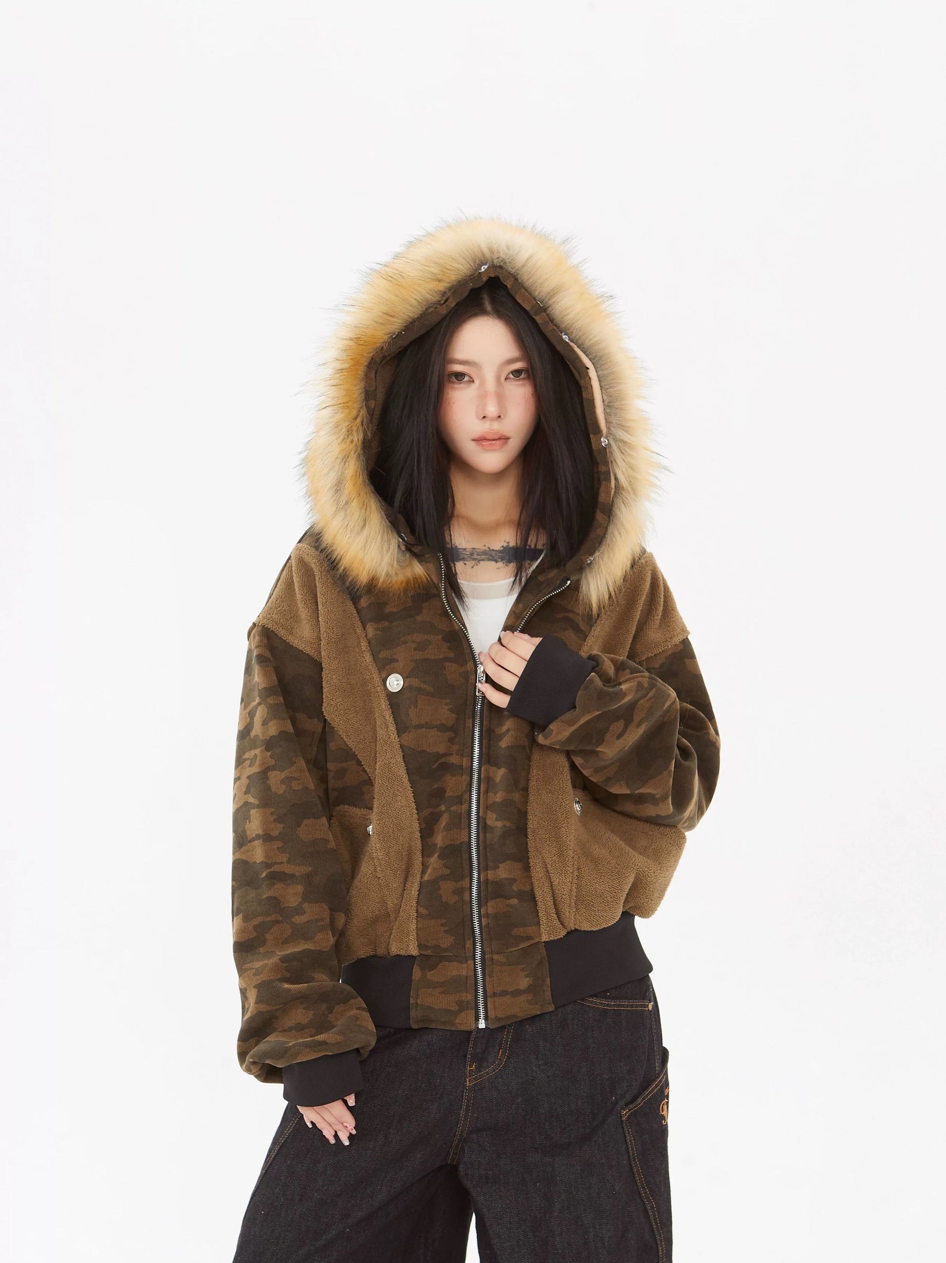 'Cold Bones' Y2k Grunge Streetstyle Skeleton Fluffy Hoodie AlielNosirrah