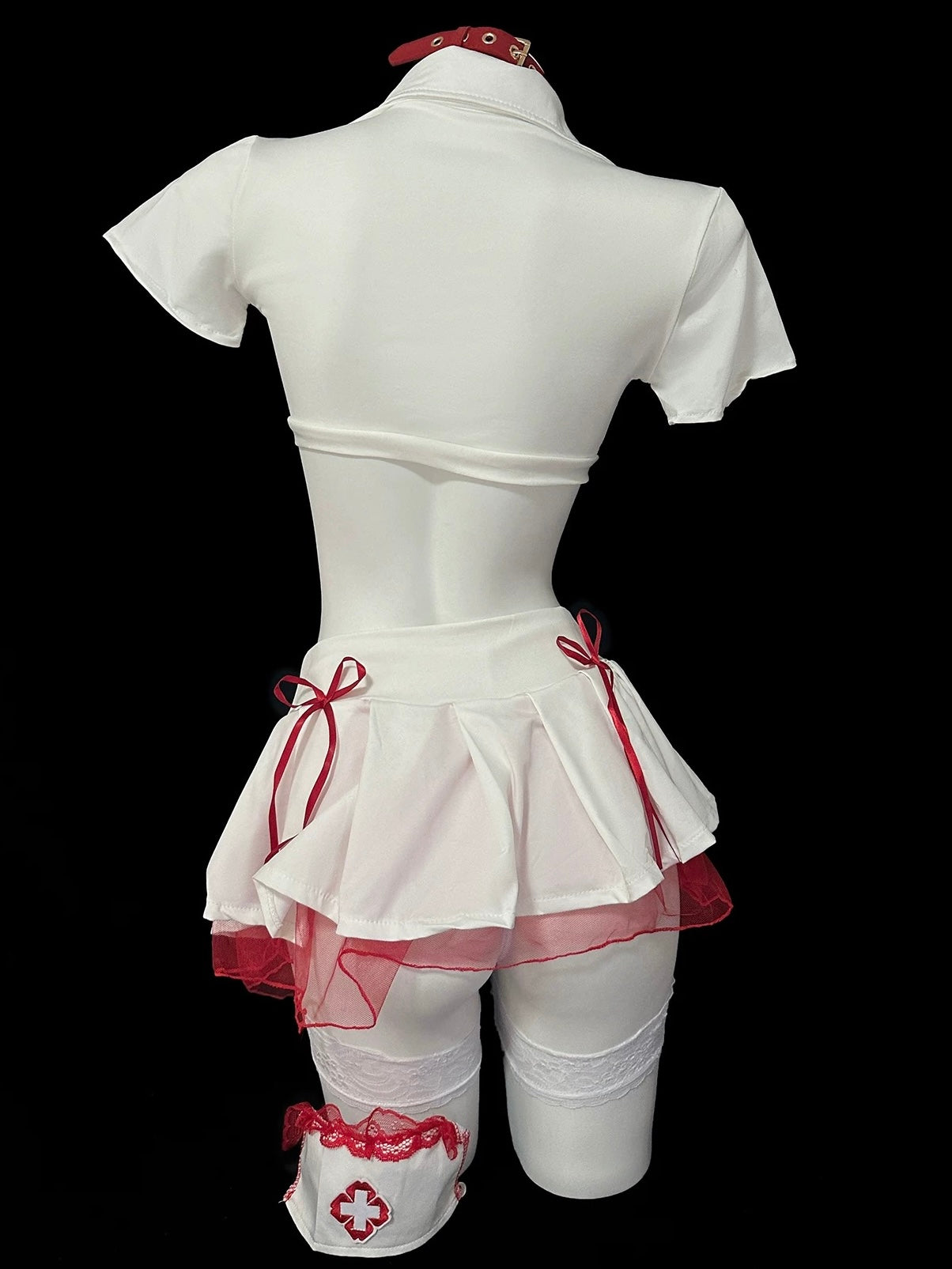 'Private Care' Halloween Sexy Crop Top Skirt Nurse Costume AlielNosirrah