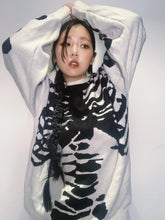 Load image into Gallery viewer, &#39;Fake body&#39; Oversized Unisex Dark Skeleton Sweater AlielNosirrah
