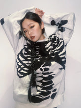 Load image into Gallery viewer, &#39;Fake body&#39; Oversized Unisex Dark Skeleton Sweater AlielNosirrah
