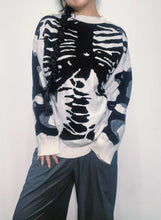 Load image into Gallery viewer, &#39;Fake body&#39; Oversized Unisex Dark Skeleton Sweater AlielNosirrah
