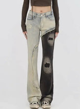 Load image into Gallery viewer, &#39;Felix&#39; Dark Ripped Patchwork Denim Jeans AlielNosirrah
