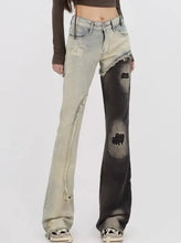 Load image into Gallery viewer, &#39;Felix&#39; Dark Ripped Patchwork Denim Jeans AlielNosirrah
