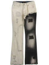 Load image into Gallery viewer, &#39;Felix&#39; Dark Ripped Patchwork Denim Jeans AlielNosirrah
