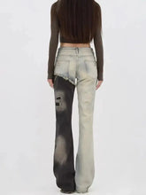 Load image into Gallery viewer, &#39;Felix&#39; Dark Ripped Patchwork Denim Jeans AlielNosirrah
