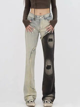 Load image into Gallery viewer, &#39;Felix&#39; Dark Ripped Patchwork Denim Jeans AlielNosirrah
