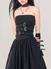 Load image into Gallery viewer, &#39;Fierce&#39;  Dark Punk Buckle Tube Top AlielNosirrah
