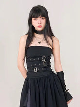 Load image into Gallery viewer, &#39;Fierce&#39;  Dark Punk Buckle Tube Top AlielNosirrah
