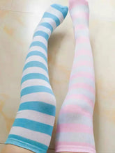 Load image into Gallery viewer, &#39;Funfair&#39; Y2k Harajuku Striped Pastel Tights AlielNosirrah
