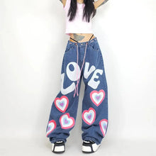 Load image into Gallery viewer, &#39;Funky Love&#39; Oversized Graffiti Wide Leg Pants AlielNosirrah
