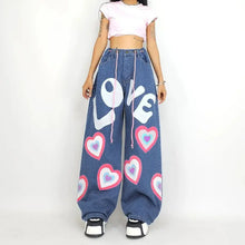 Load image into Gallery viewer, &#39;Funky Love&#39; Oversized Graffiti Wide Leg Pants AlielNosirrah
