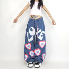 Load image into Gallery viewer, &#39;Funky Love&#39; Oversized Graffiti Wide Leg Pants AlielNosirrah
