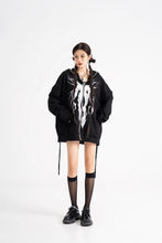 Load image into Gallery viewer, &#39;Ghost Tree&#39; Punk Drawstring Zip Hoodie AlielNosirrah
