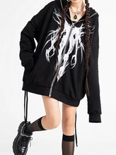Load image into Gallery viewer, &#39;Ghost Tree&#39; Punk Drawstring Zip Hoodie AlielNosirrah
