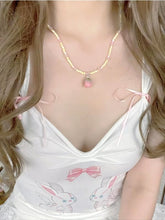 Load image into Gallery viewer, &#39;Girly&#39; Coquette Ribbon Pink Bunny Cami Top AlielNosirrah
