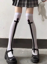 Load image into Gallery viewer, &#39;Gospel&#39; Goth Cross Alt Leg Tights AlielNosirrah
