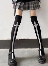 Load image into Gallery viewer, &#39;Gospel&#39; Goth Cross Alt Leg Tights AlielNosirrah
