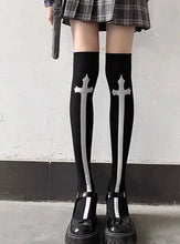 Load image into Gallery viewer, &#39;Gospel&#39; Goth Cross Alt Leg Tights AlielNosirrah
