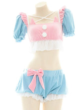 Load image into Gallery viewer, &#39;Melody&#39; Anime Girl Pink &amp; Blue Home Wear AlielNosirrah

