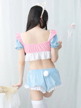 Load image into Gallery viewer, &#39;Melody&#39; Anime Girl Pink &amp; Blue Home Wear AlielNosirrah
