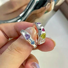 Load image into Gallery viewer, &#39;Infinite Stone&#39;  Y2k Pride Month Opal Rings Set AlielNosirrah
