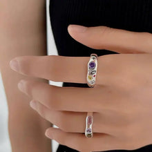 Load image into Gallery viewer, &#39;Infinite Stone&#39;  Y2k Pride Month Opal Rings Set AlielNosirrah
