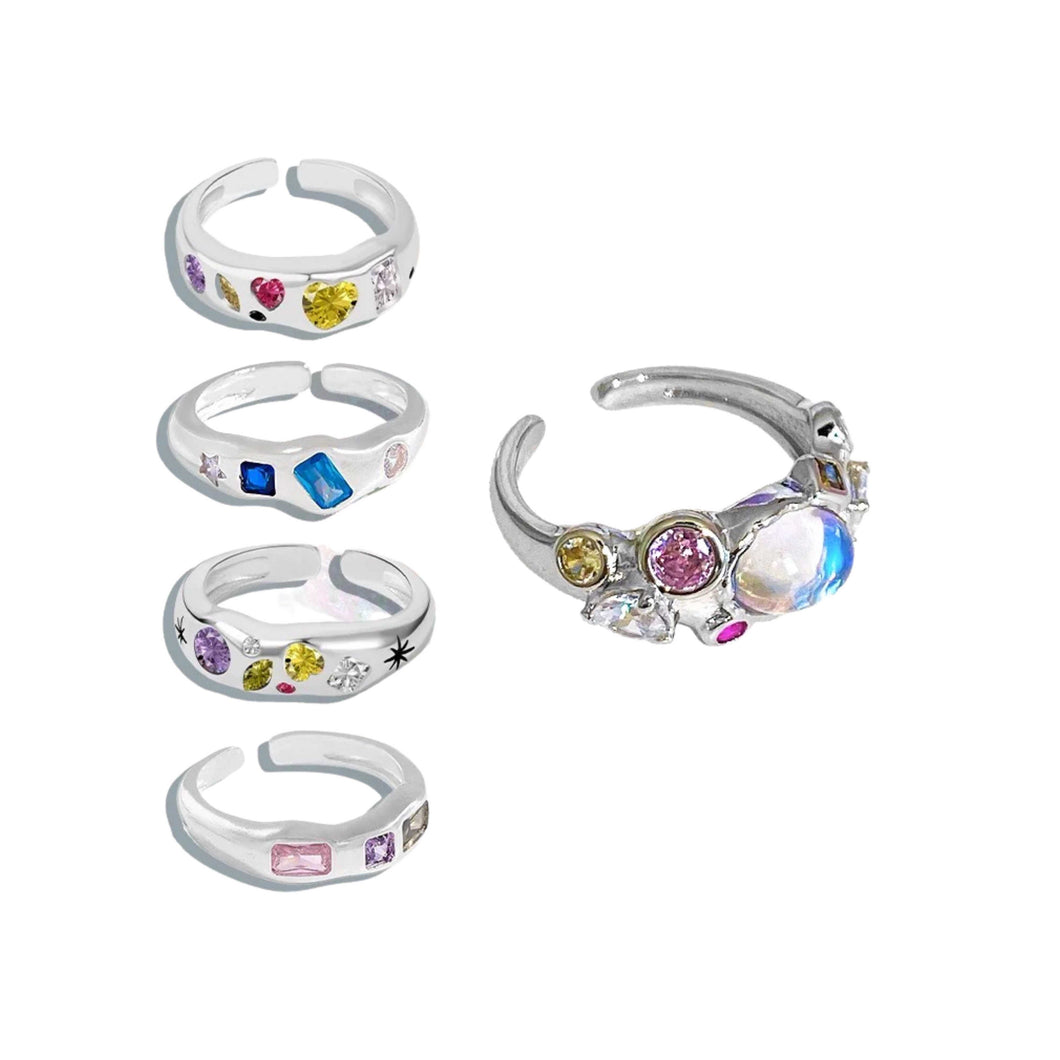 'Infinite Stone'  Y2k Pride Month Opal Rings Set AlielNosirrah