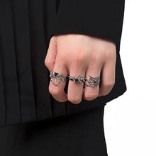 Load image into Gallery viewer, &#39;Instinctions&#39; Adjustable Silver Spider Rings Set AlielNosirrah
