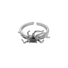 Load image into Gallery viewer, &#39;Instinctions&#39; Adjustable Silver Spider Rings Set AlielNosirrah
