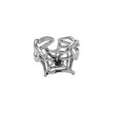 Load image into Gallery viewer, &#39;Instinctions&#39; Adjustable Silver Spider Rings Set AlielNosirrah
