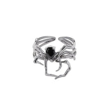 Load image into Gallery viewer, &#39;Instinctions&#39; Adjustable Silver Spider Rings Set AlielNosirrah
