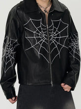 Load image into Gallery viewer, &#39;Intuition&#39; Dark Unisex Oversized Spider Leather Jacket AlielNosirrah
