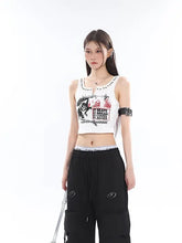 Load image into Gallery viewer, &#39;It hurts&#39; Punk Beads Tank Crop Top AlielNosirrah
