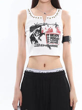 Load image into Gallery viewer, &#39;It hurts&#39; Punk Beads Tank Crop Top AlielNosirrah
