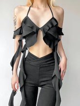 Load image into Gallery viewer, &#39;Juicy&#39; Pink Ruffle Ribbon Barbie Core Cami Top AlielNosirrah
