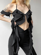 Load image into Gallery viewer, &#39;Juicy&#39; Pink Ruffle Ribbon Barbie Core Cami Top AlielNosirrah
