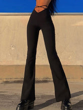 Load image into Gallery viewer, &#39;Kill Bill&#39; Technical Low Waisted Drawstring Bell Pants AlielNosirrah

