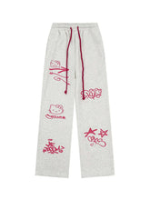 Load image into Gallery viewer, &#39;Kittyyy&#39; Kawaii Oversized Kitty Drawstring Pants AlielNosirrah
