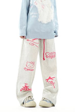 Load image into Gallery viewer, &#39;Kittyyy&#39; Kawaii Oversized Kitty Drawstring Pants AlielNosirrah
