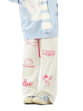 Load image into Gallery viewer, &#39;Kittyyy&#39; Kawaii Oversized Kitty Drawstring Pants AlielNosirrah
