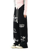 Load image into Gallery viewer, &#39;Kittyyy&#39; Kawaii Oversized Kitty Drawstring Pants AlielNosirrah
