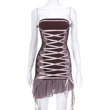 Load image into Gallery viewer, &#39;Knite in Dress&#39; Punk Ruffle Lace Dress AlielNosirrah
