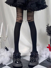 Load image into Gallery viewer, &#39;Lolita&#39; Coquette Ribbon Lace Leg Tights AlielNosirrah
