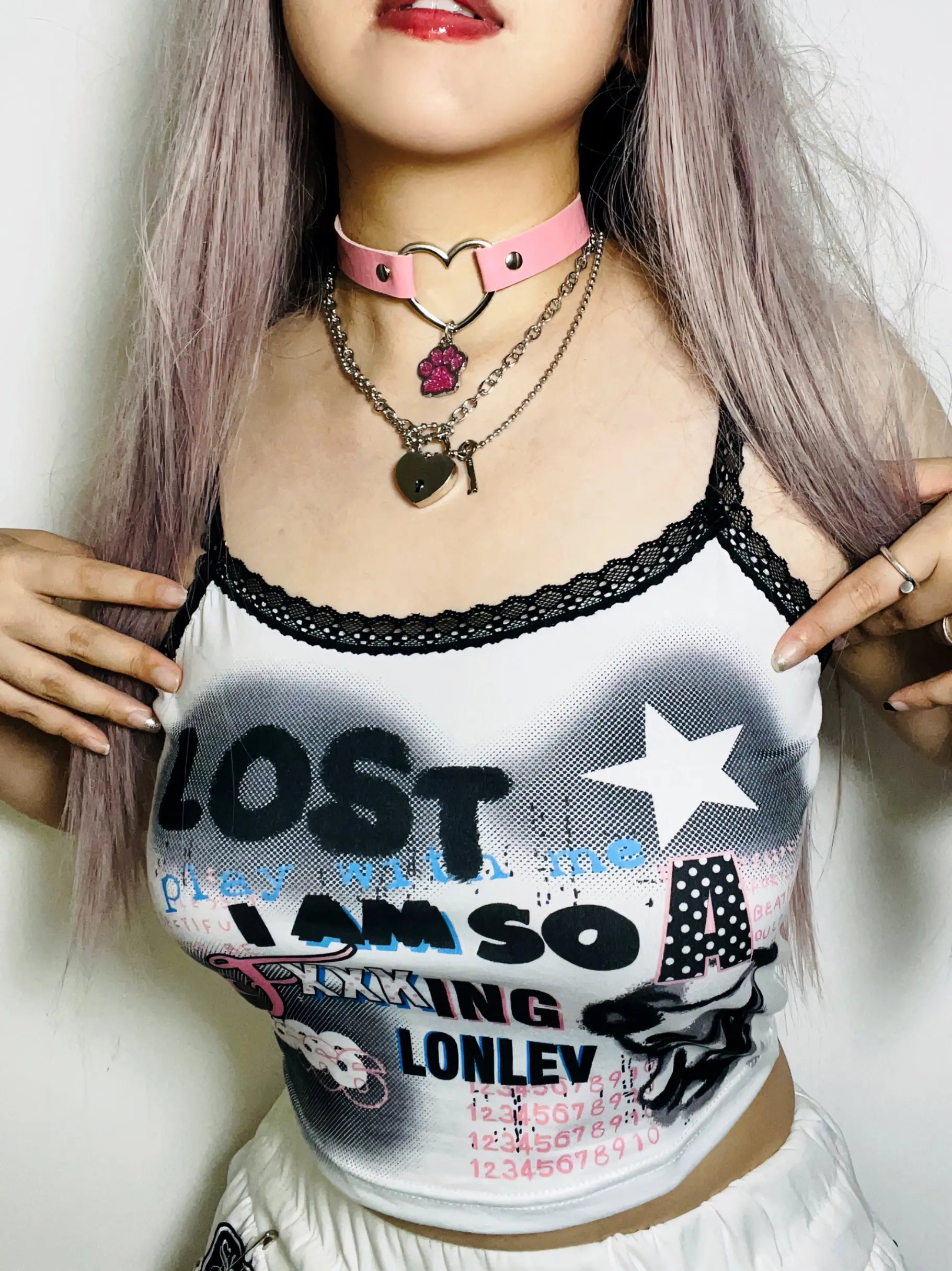 'Lost Babe' Alt Anime Y2k Graffiti Cami Top AlielNosirrah