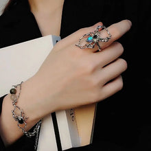Load image into Gallery viewer, &#39;Lunar eclipse&#39; Alt Spider Moonstone Rings AlielNosirrah
