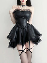 Load image into Gallery viewer, &#39;Madame Rose&#39; Goth Lolita Leather Strap Dress AlielNosirrah

