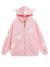 Load image into Gallery viewer, &#39;Magic Fairies&#39; Fairies Ears Zipped Oversized  Hoodie AlielNosirrah
