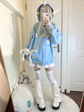 Load image into Gallery viewer, &#39;Magic Fairies&#39; Fairies Ears Zipped Oversized  Hoodie AlielNosirrah
