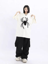 Load image into Gallery viewer, &#39;Mega Spider&#39; Punk Oversized Unisex Spider T-Shirts AlielNosirrah
