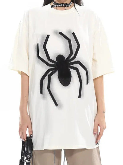 'Mega Spider' Punk Oversized Unisex Spider T-Shirts AlielNosirrah